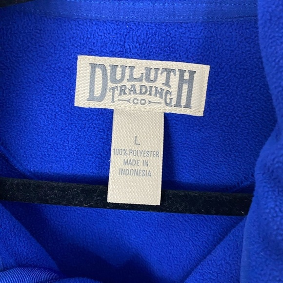 Duluth Trading Fleece Full Zip Blue Gorpcore Outdoor Jacket Men’s Large - Picture 3 of 14